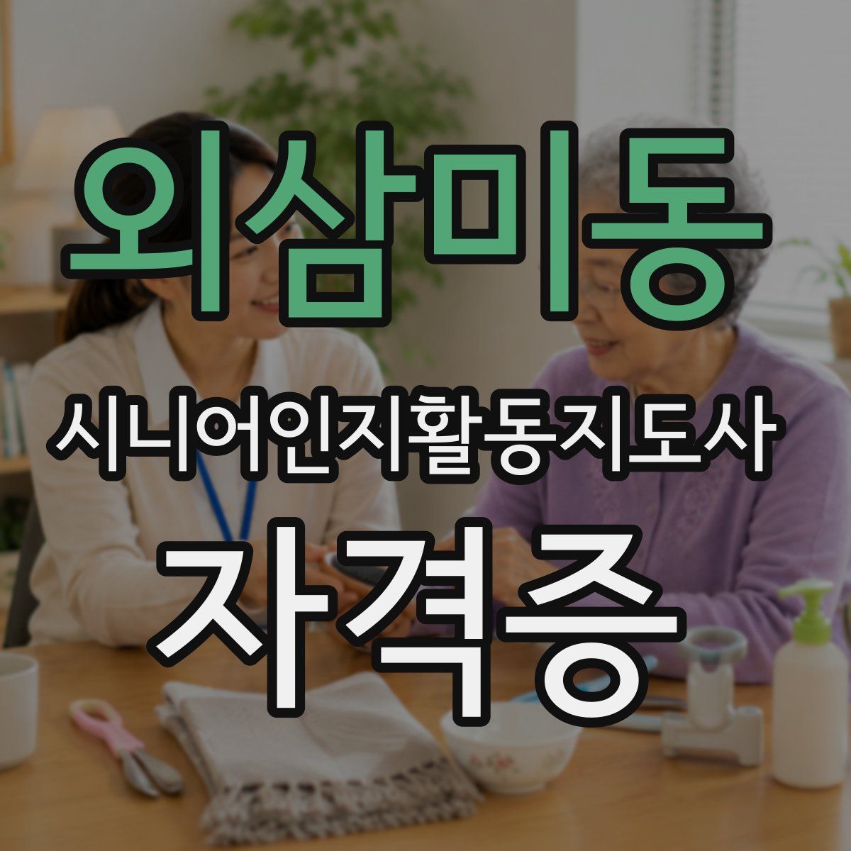외삼미동 시니어인지활동지도사 자격증
