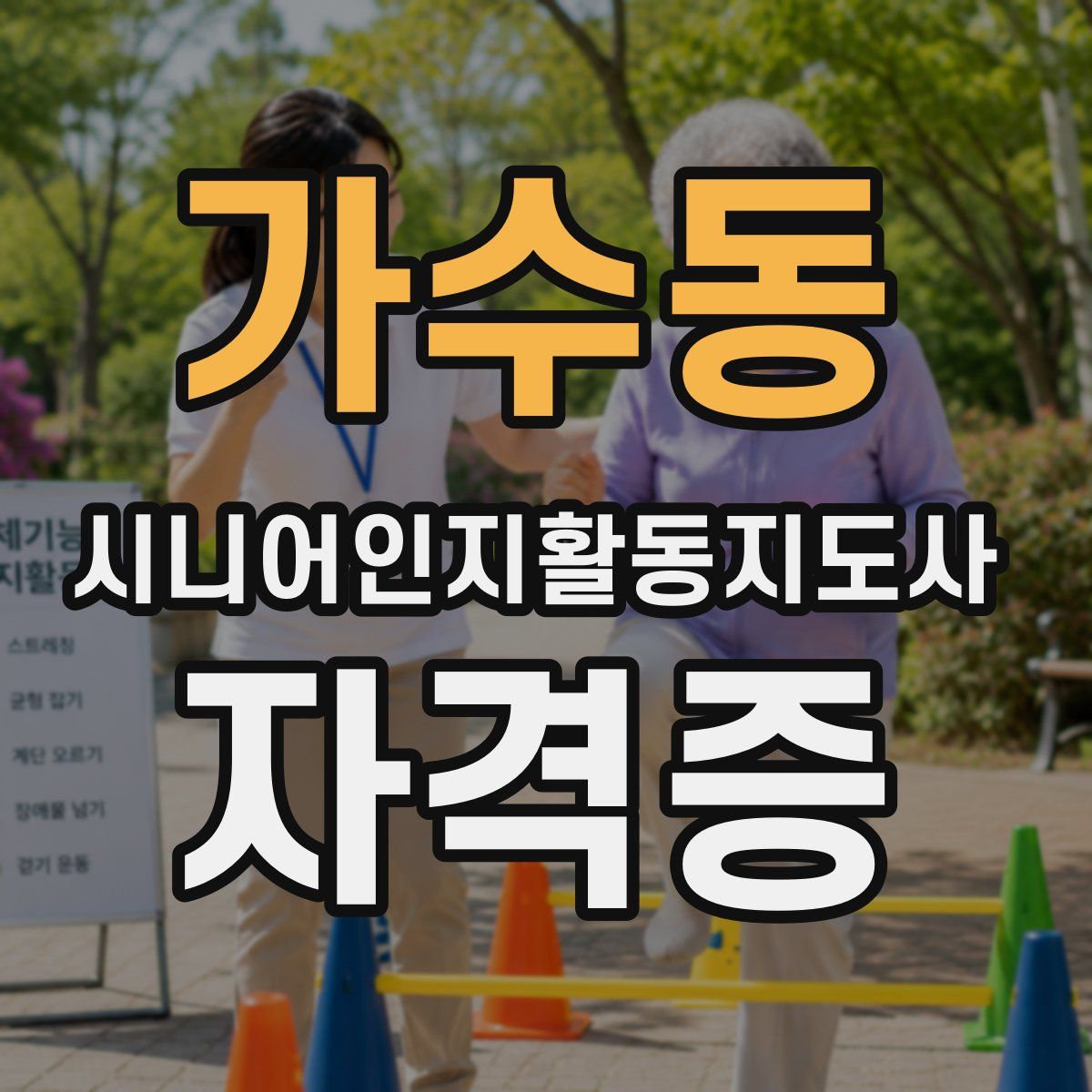 가수동 시니어인지활동지도사 자격증