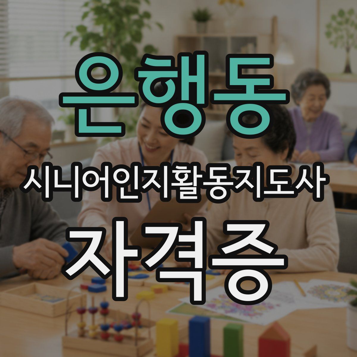 은행동 시니어인지활동지도사 자격증