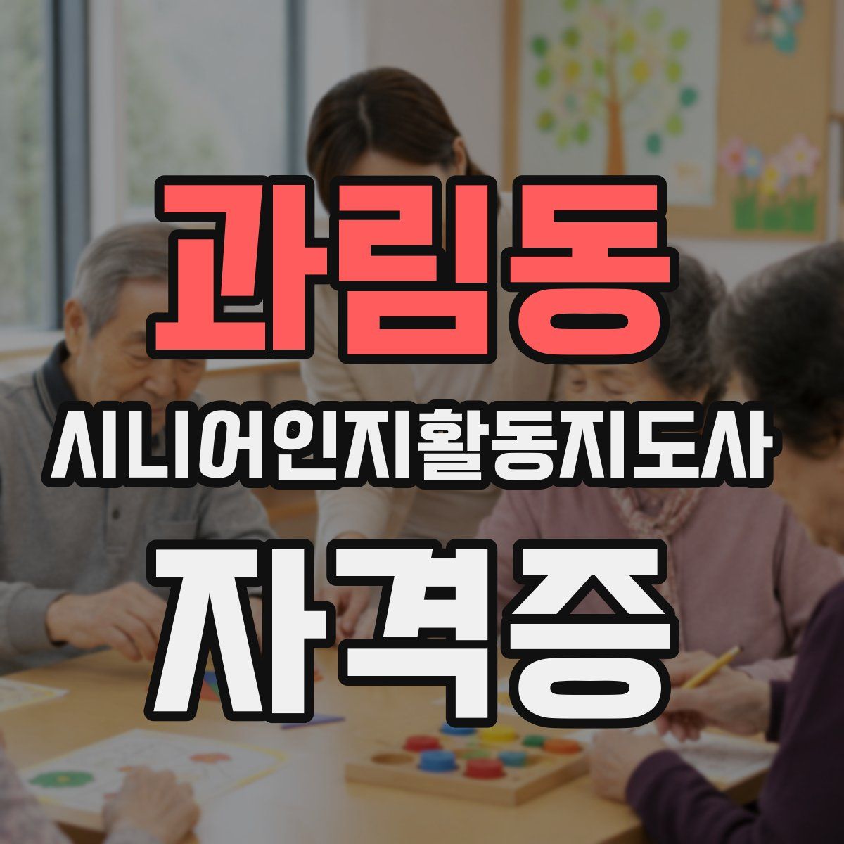 과림동 시니어인지활동지도사 자격증