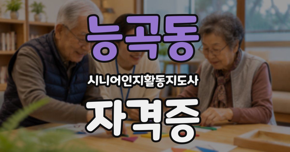 능곡동 시니어인지활동지도사 자격증