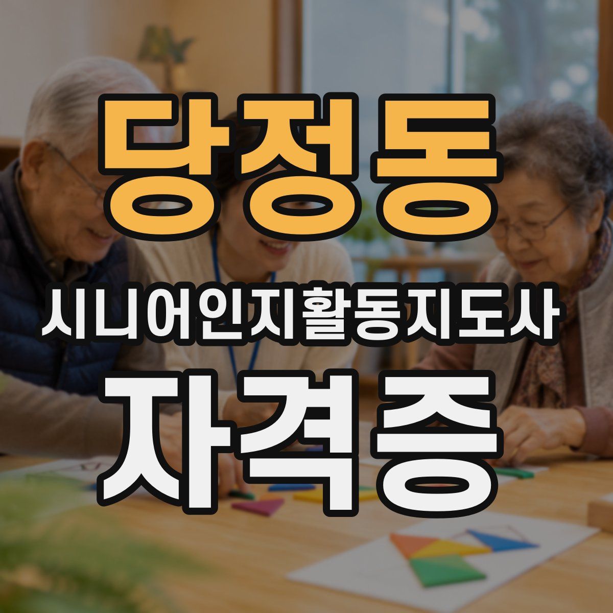 당정동 시니어인지활동지도사 자격증
