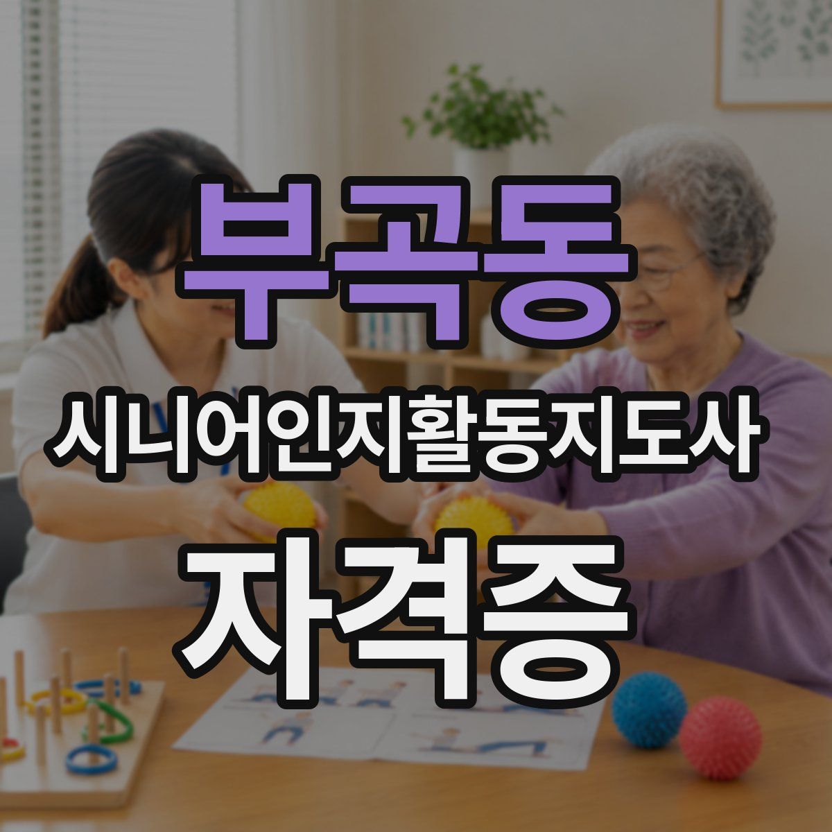 부곡동 시니어인지활동지도사 자격증
