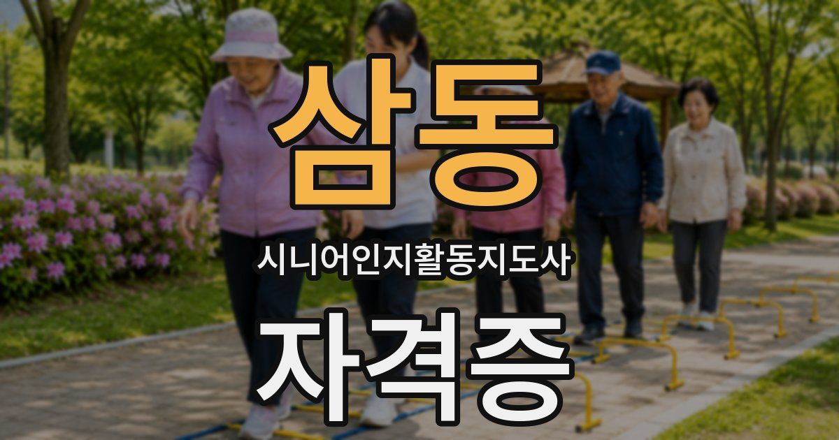 삼동 시니어인지활동지도사 자격증