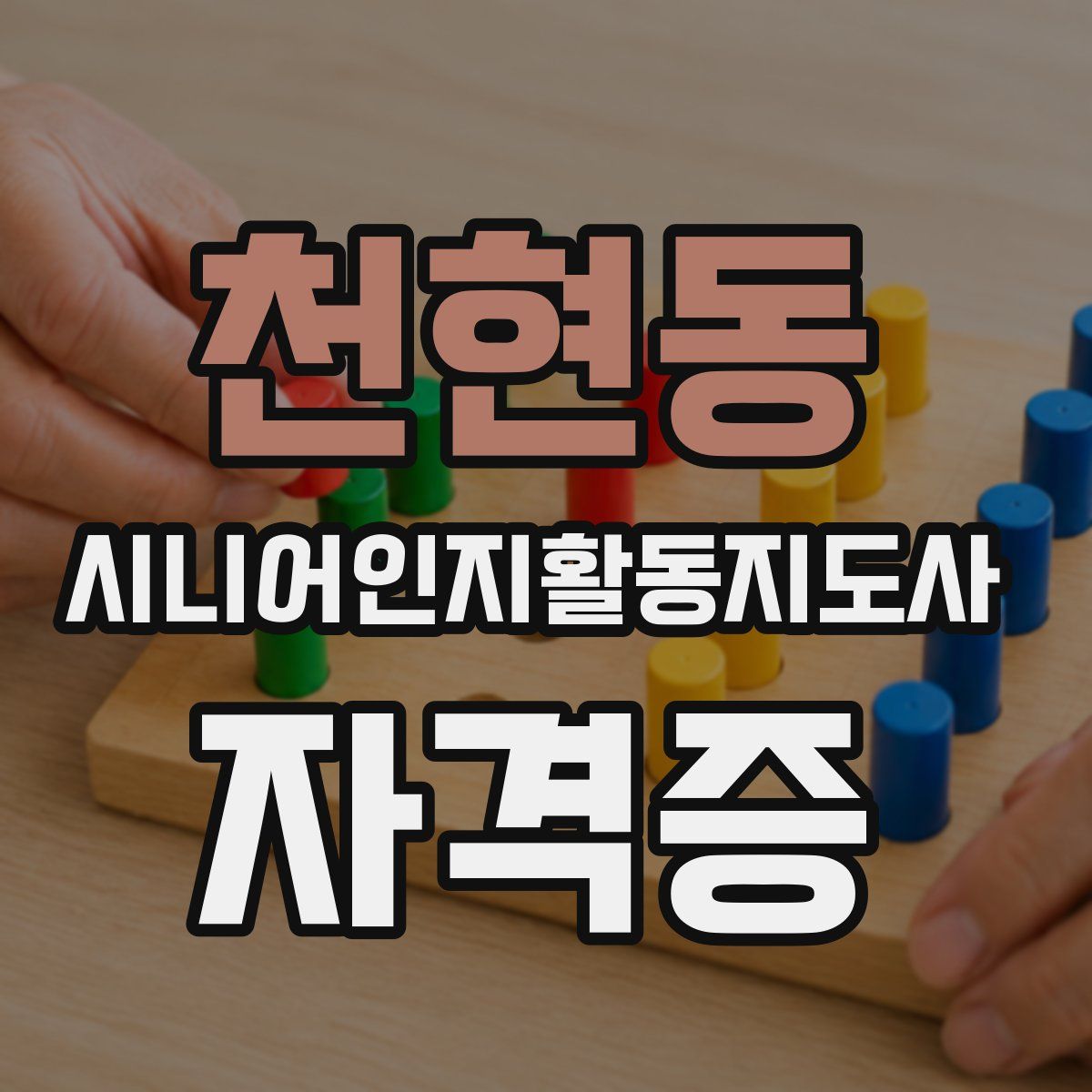 천현동 시니어인지활동지도사 자격증
