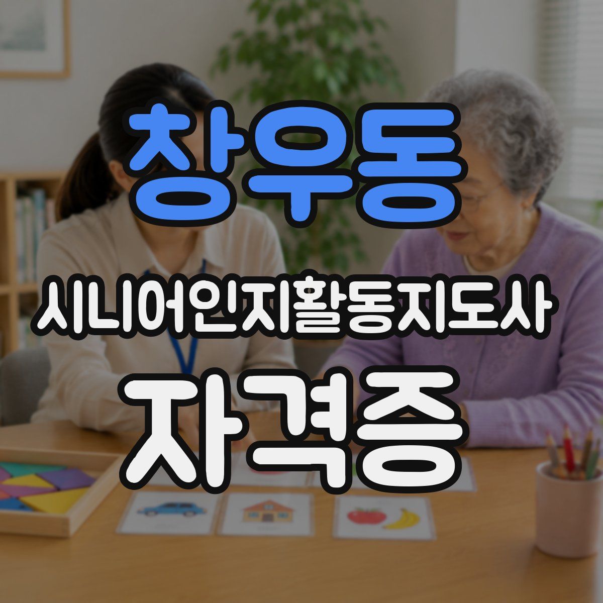 창우동 시니어인지활동지도사 자격증