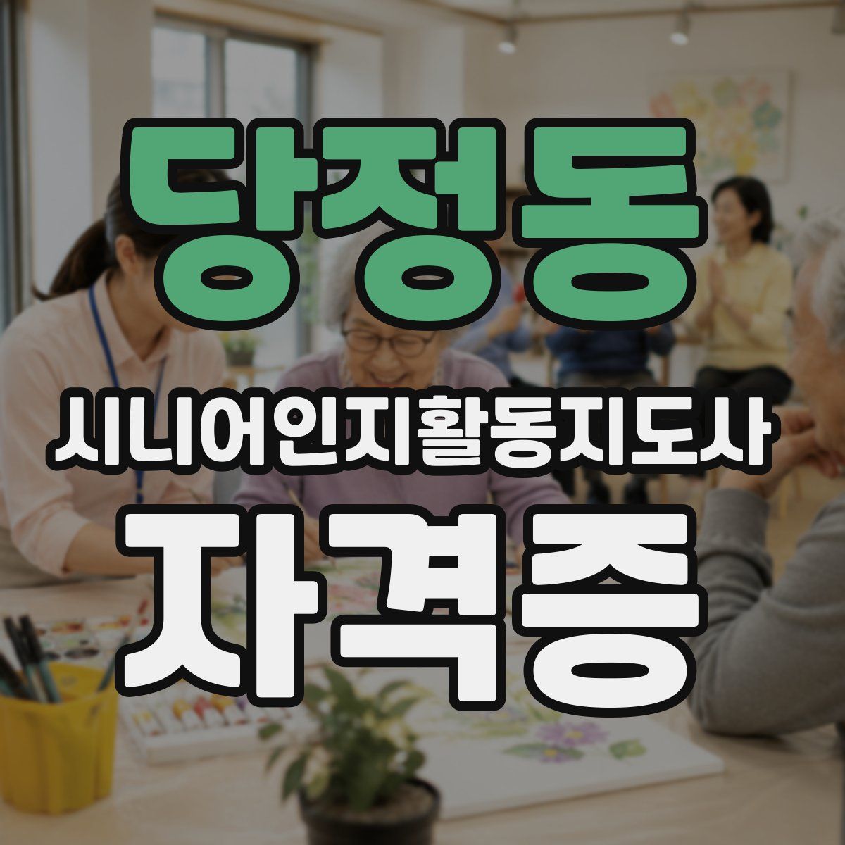 당정동 시니어인지활동지도사 자격증