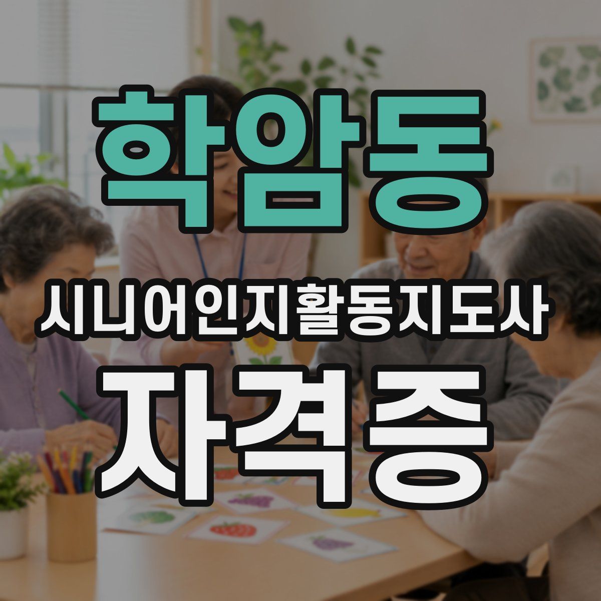학암동 시니어인지활동지도사 자격증