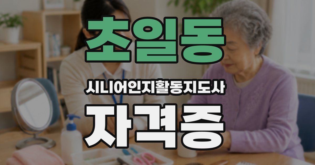 초일동 시니어인지활동지도사 자격증