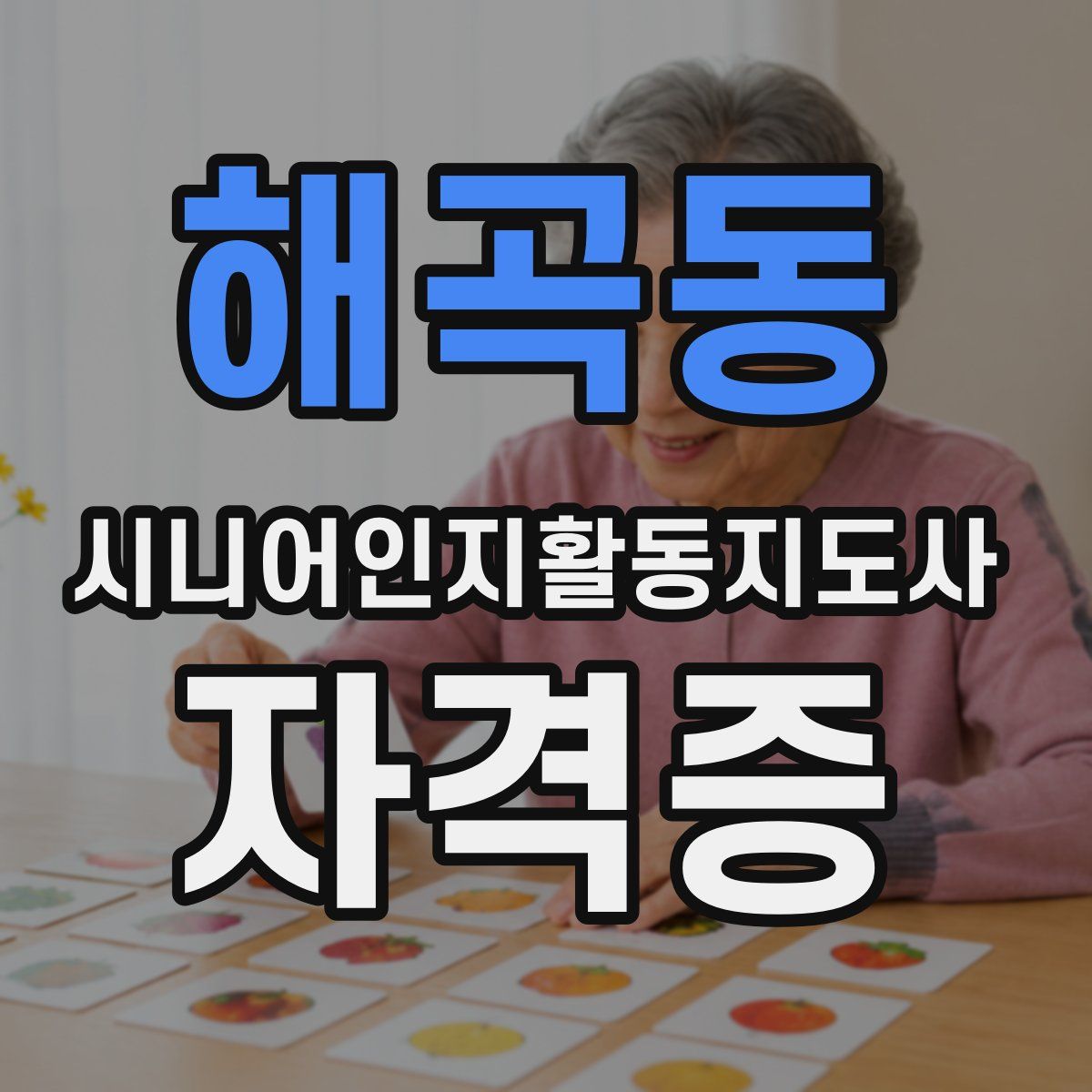 해곡동 시니어인지활동지도사 자격증
