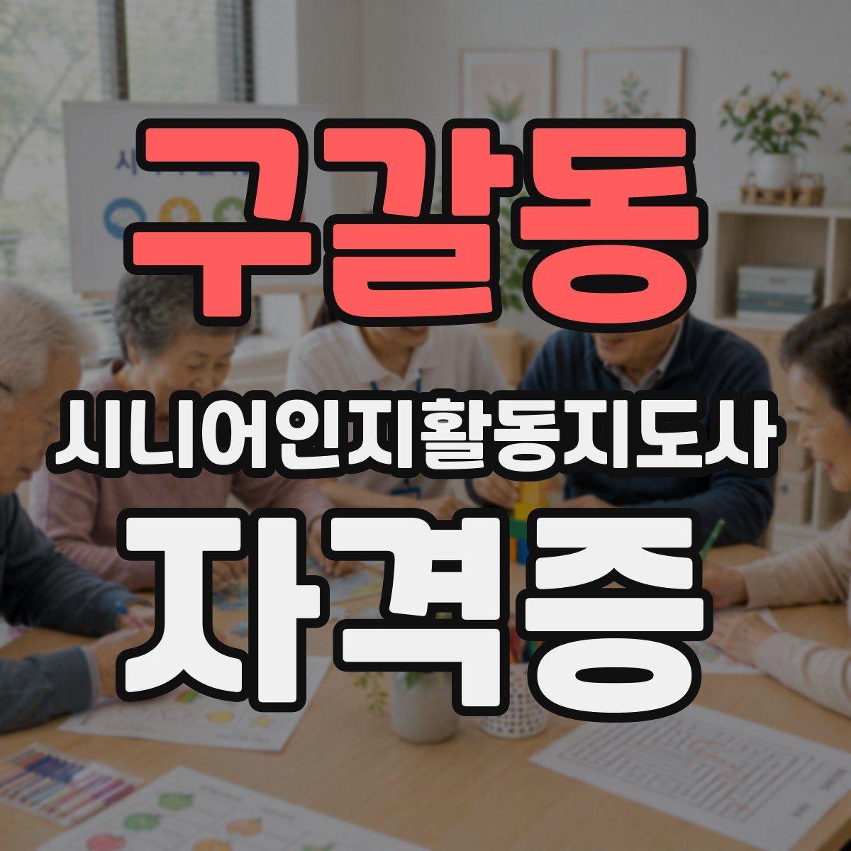 구갈동 시니어인지활동지도사 자격증