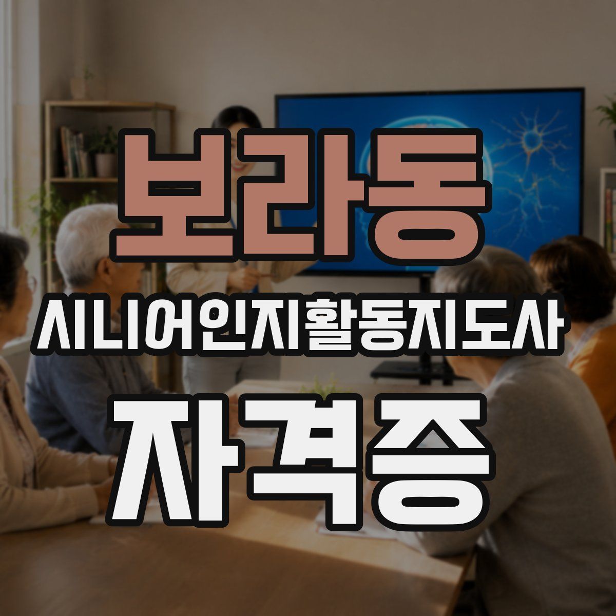 보라동 시니어인지활동지도사 자격증