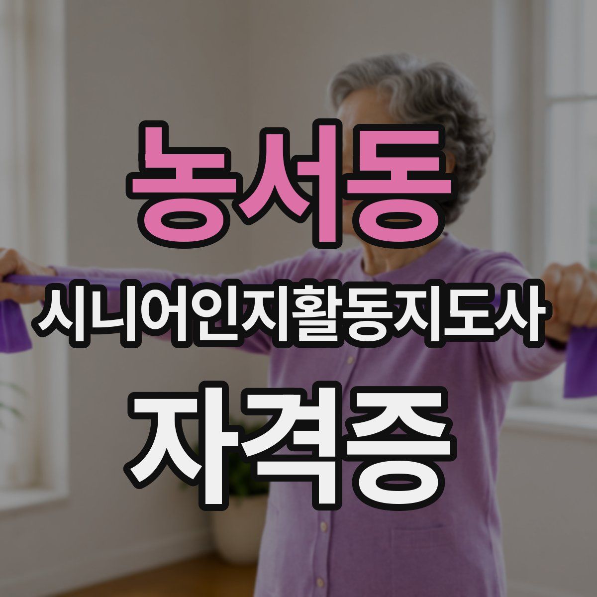 농서동 시니어인지활동지도사 자격증