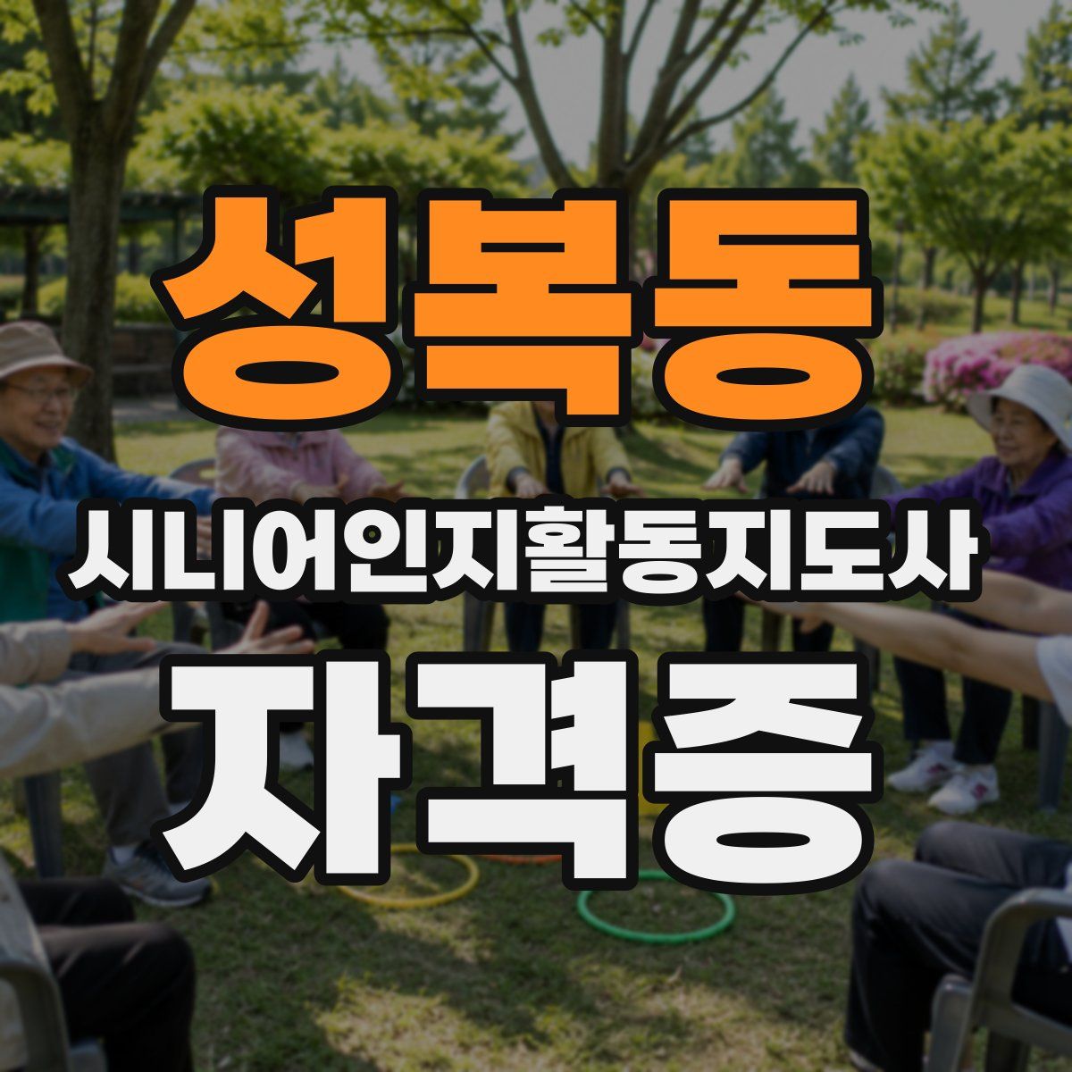 성복동 시니어인지활동지도사 자격증