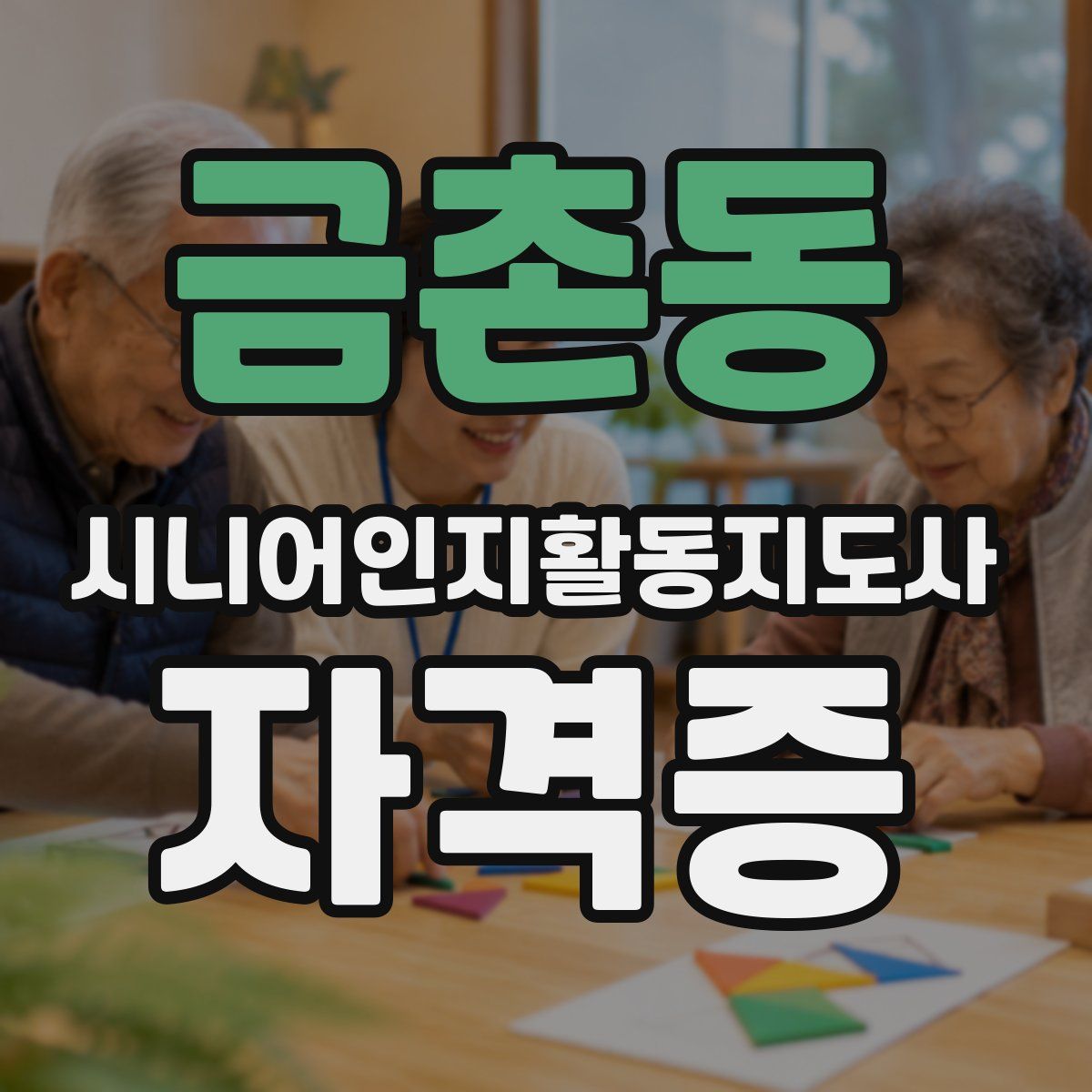 금촌동 시니어인지활동지도사 자격증