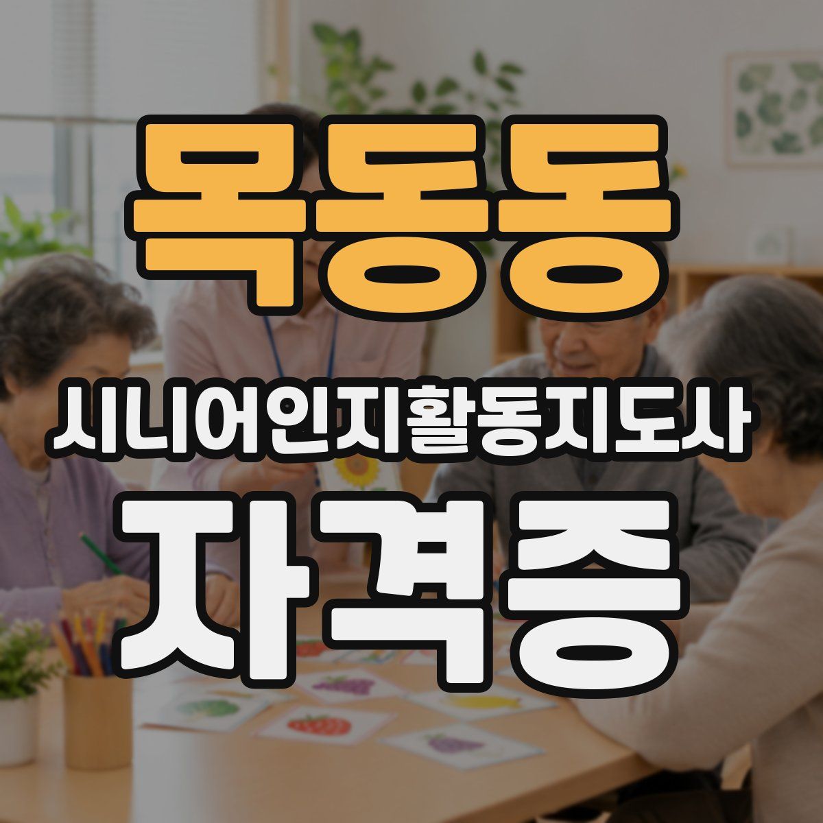 목동동 시니어인지활동지도사 자격증