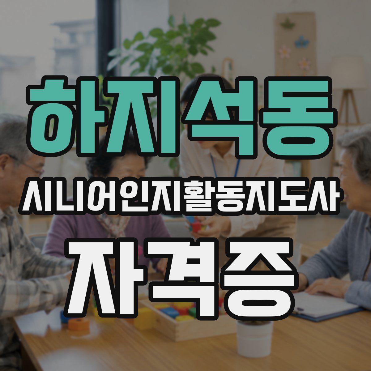 하지석동 시니어인지활동지도사 자격증