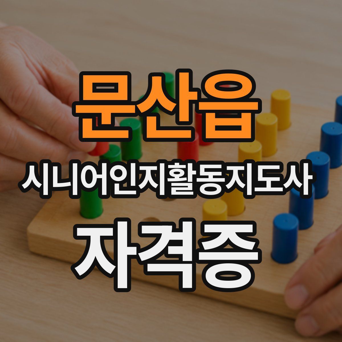 문산읍 시니어인지활동지도사 자격증