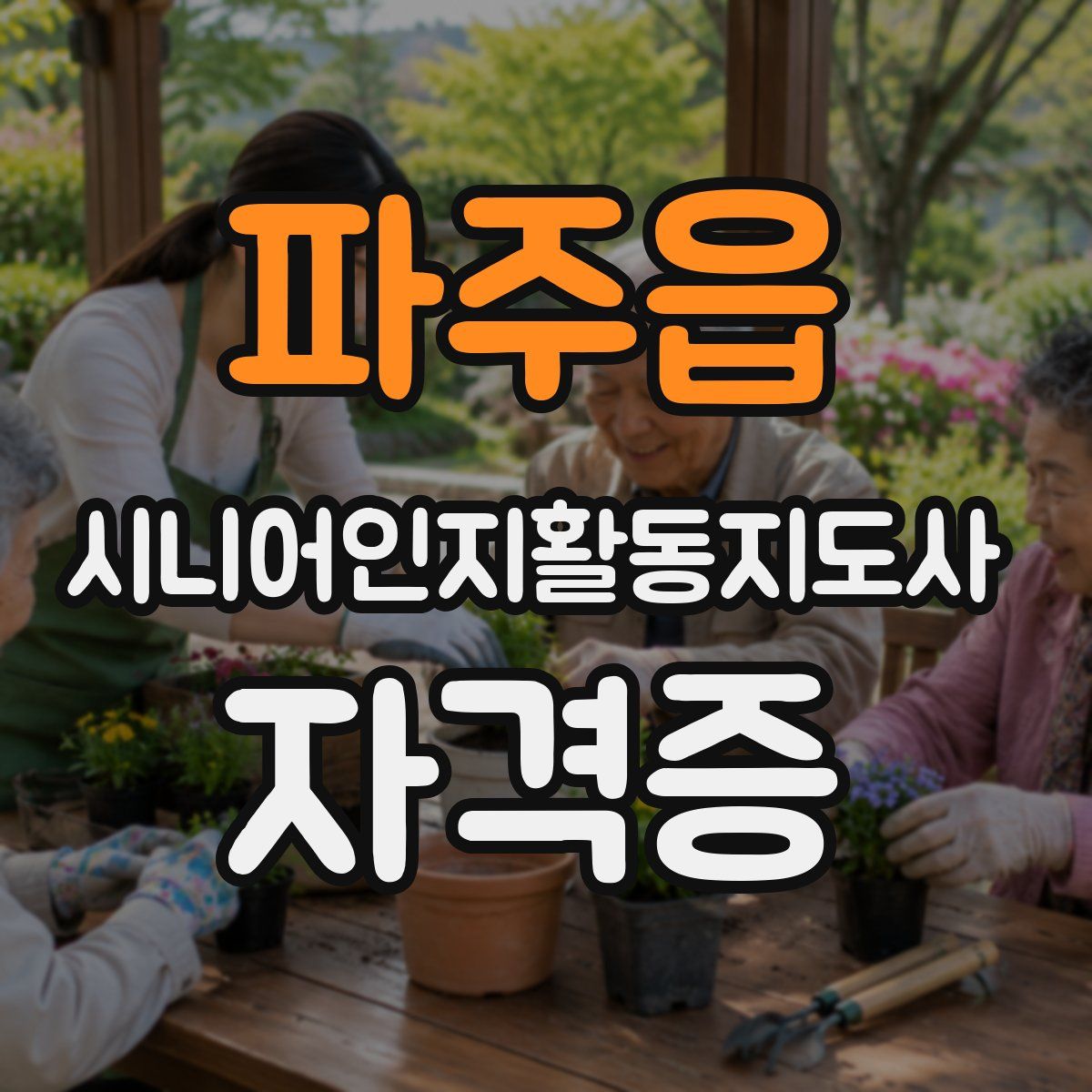 파주읍 시니어인지활동지도사 자격증