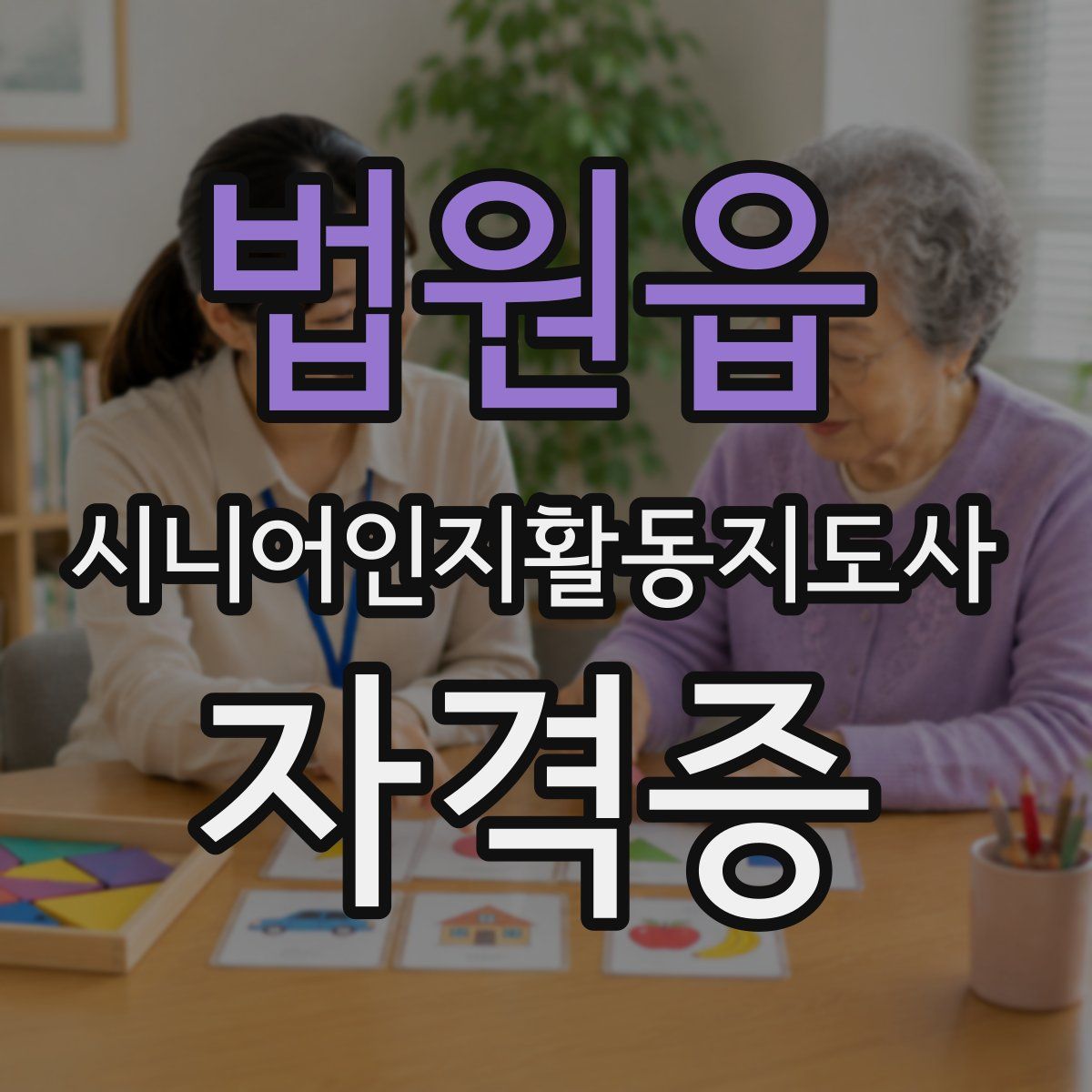 법원읍 시니어인지활동지도사 자격증