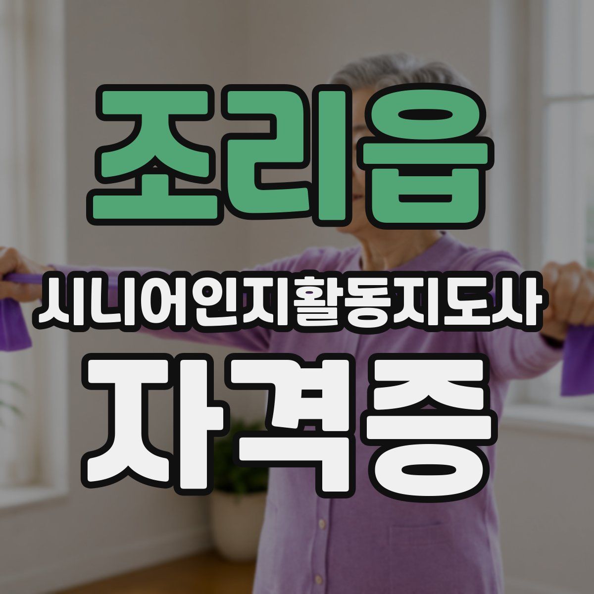 조리읍 시니어인지활동지도사 자격증