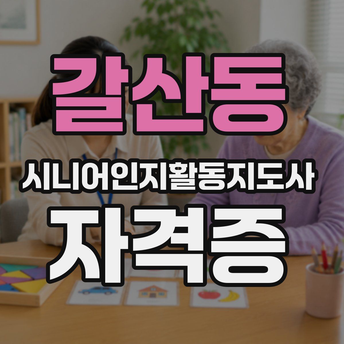 갈산동 시니어인지활동지도사 자격증
