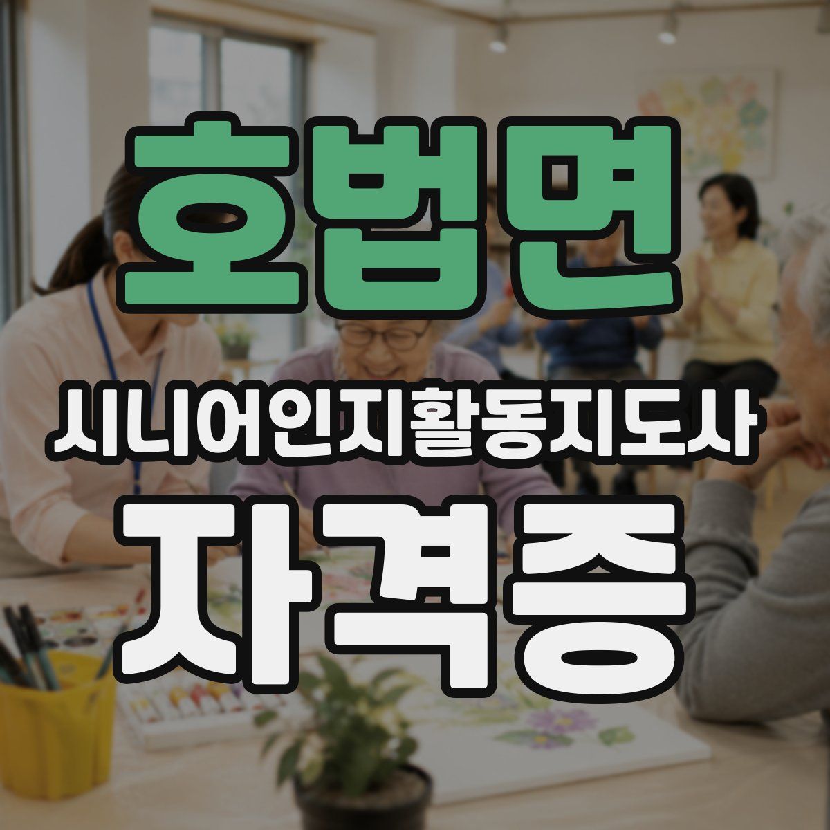 호법면 시니어인지활동지도사 자격증