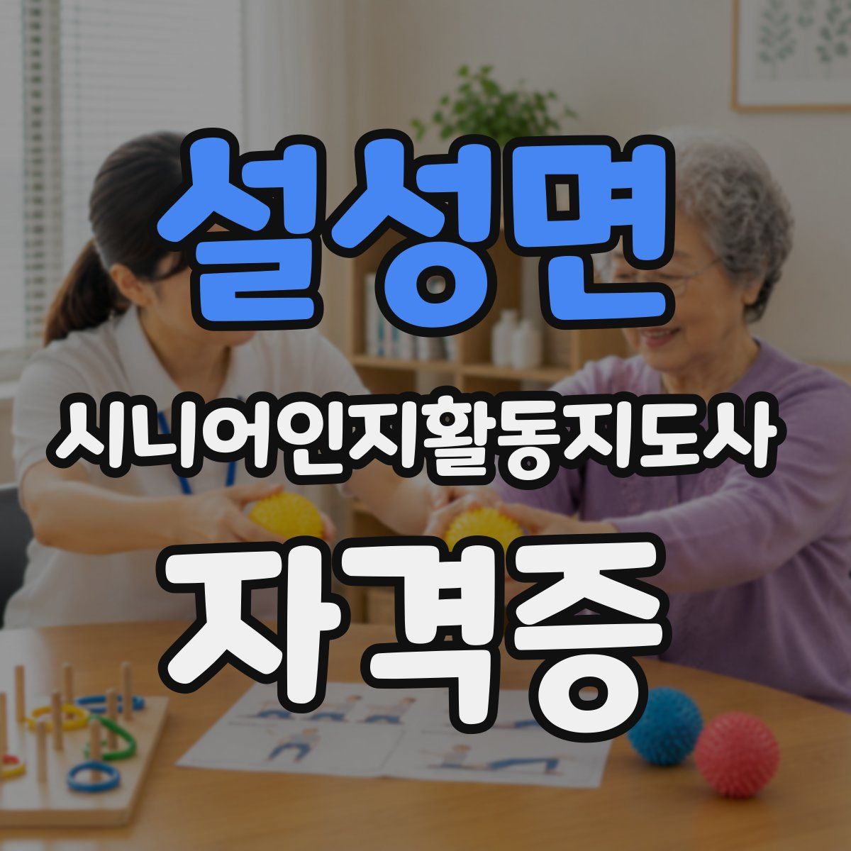 설성면 시니어인지활동지도사 자격증