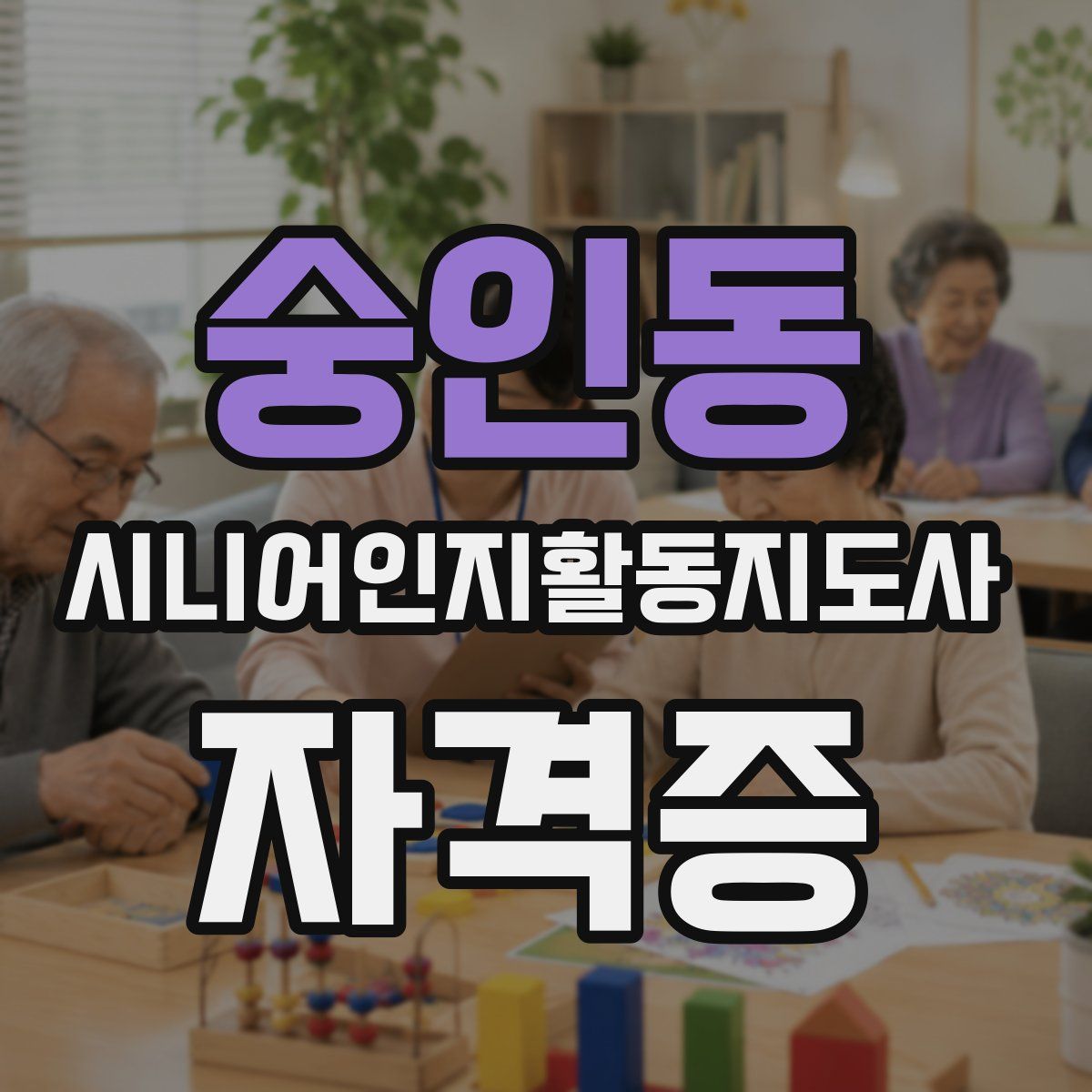 숭인동 시니어인지활동지도사 자격증
