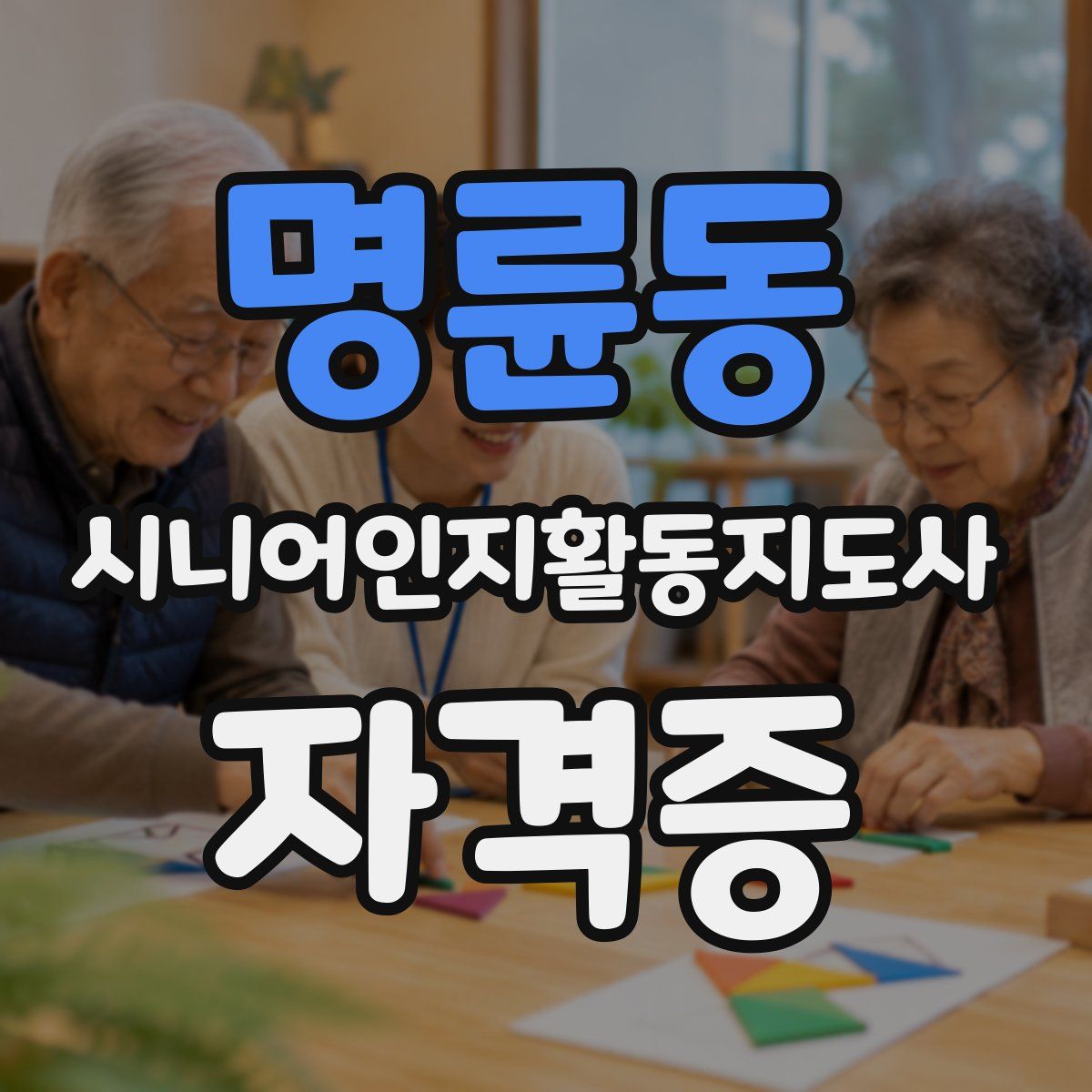 명륜동 시니어인지활동지도사 자격증