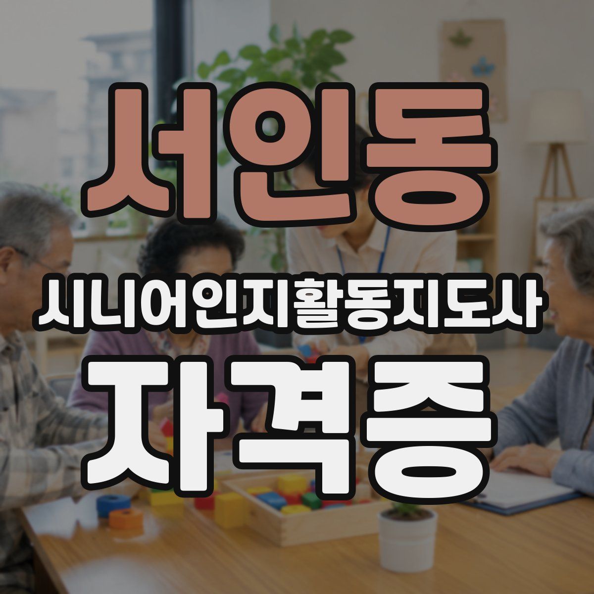 서인동 시니어인지활동지도사 자격증