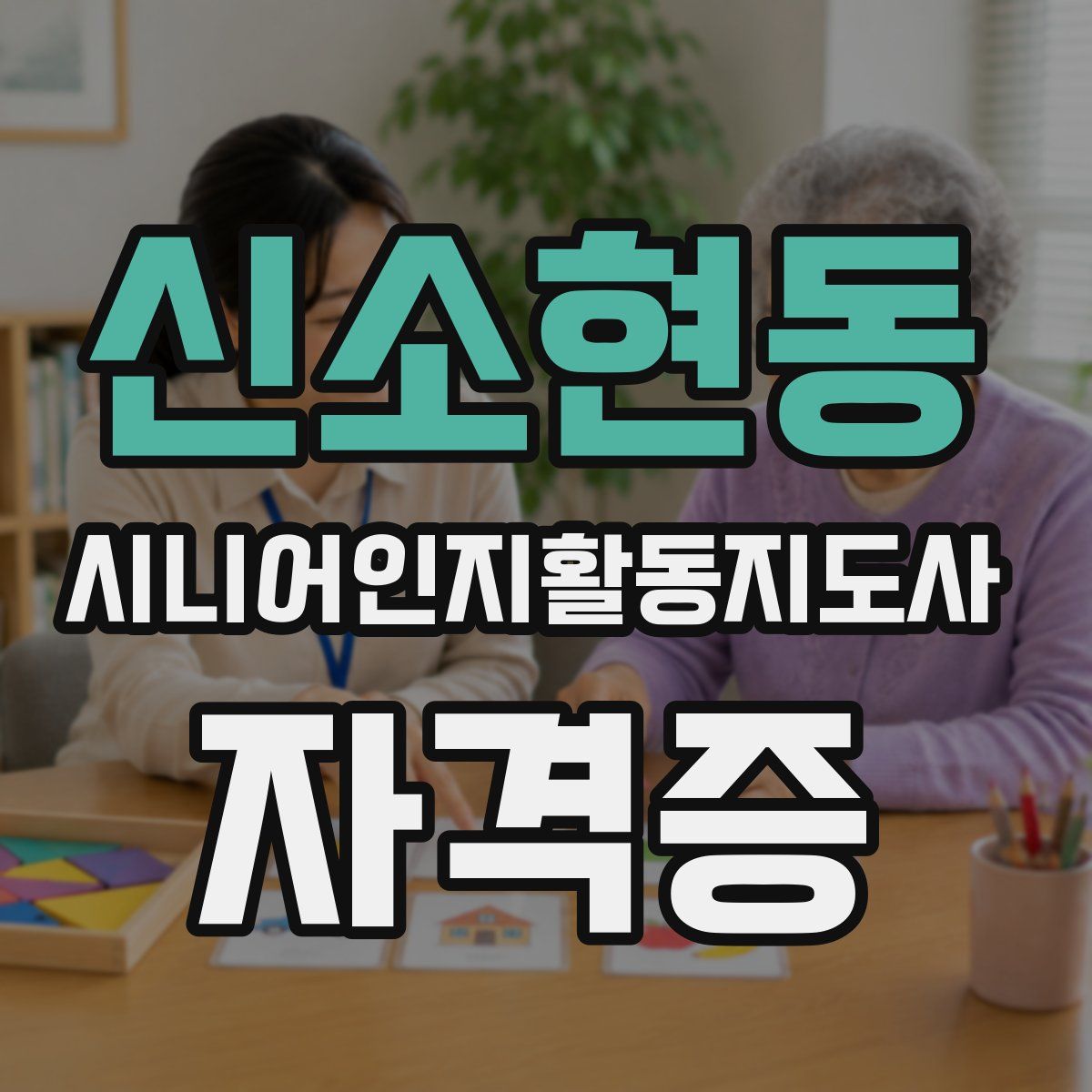 신소현동 시니어인지활동지도사 자격증