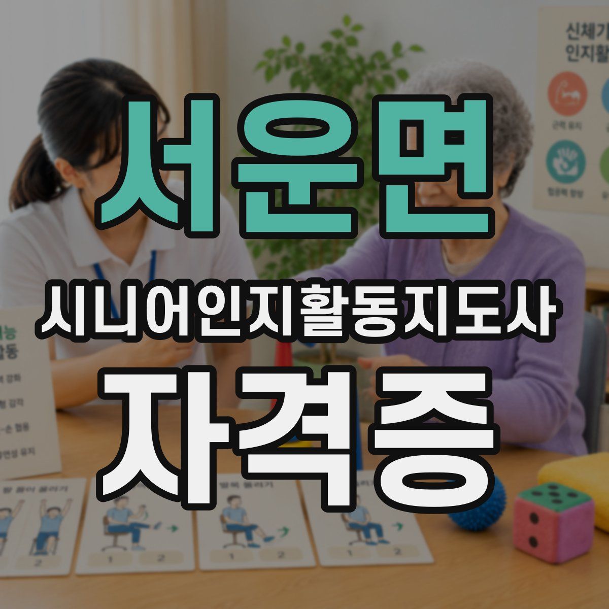 서운면 시니어인지활동지도사 자격증