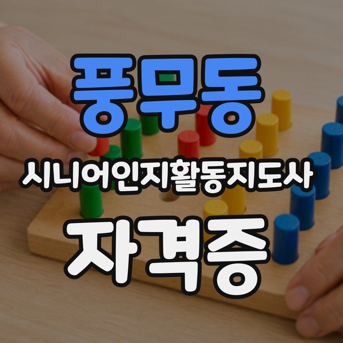 풍무동 시니어인지활동지도사 자격증