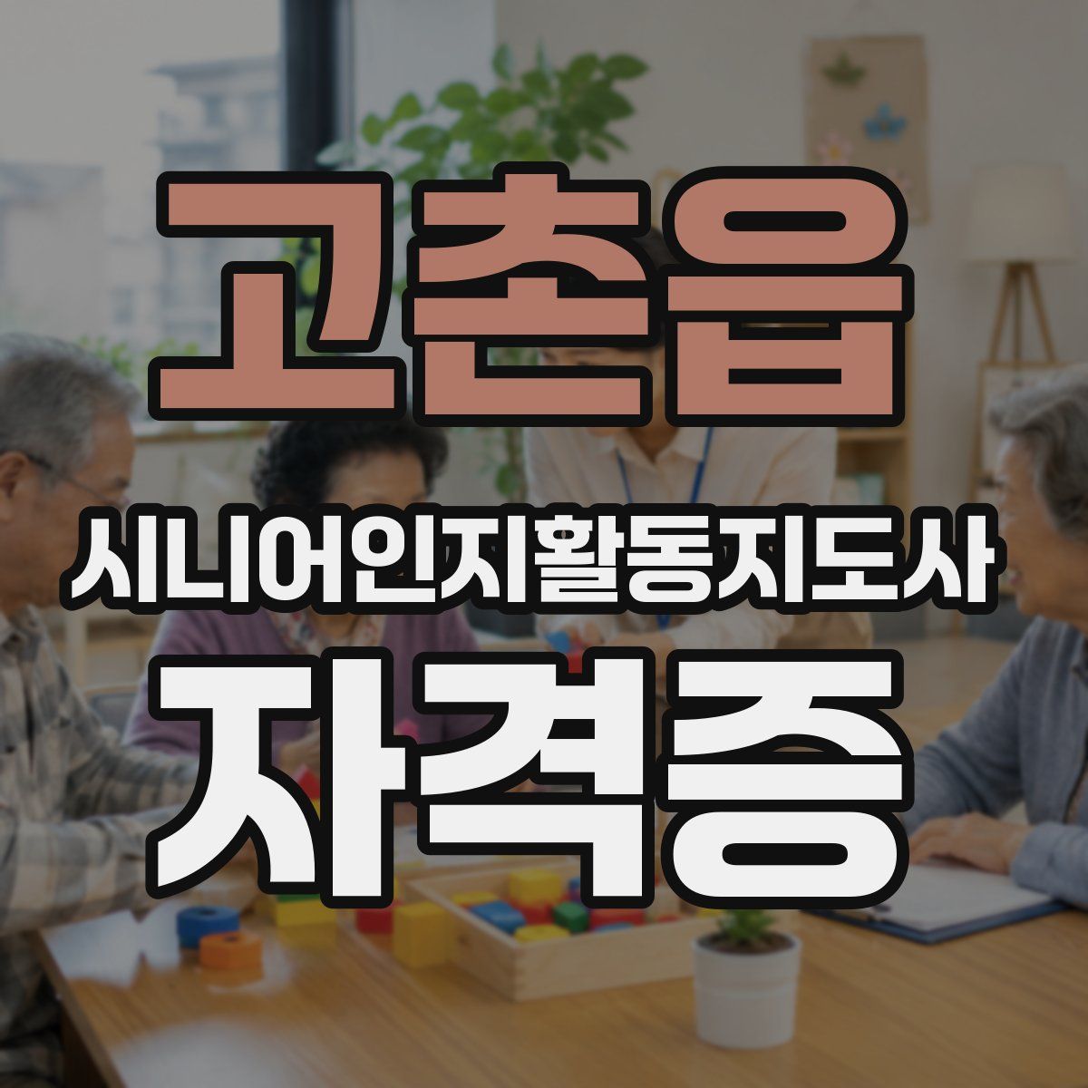 고촌읍 시니어인지활동지도사 자격증