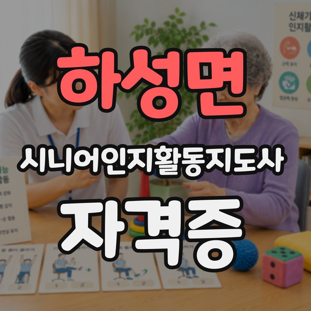 하성면 시니어인지활동지도사 자격증