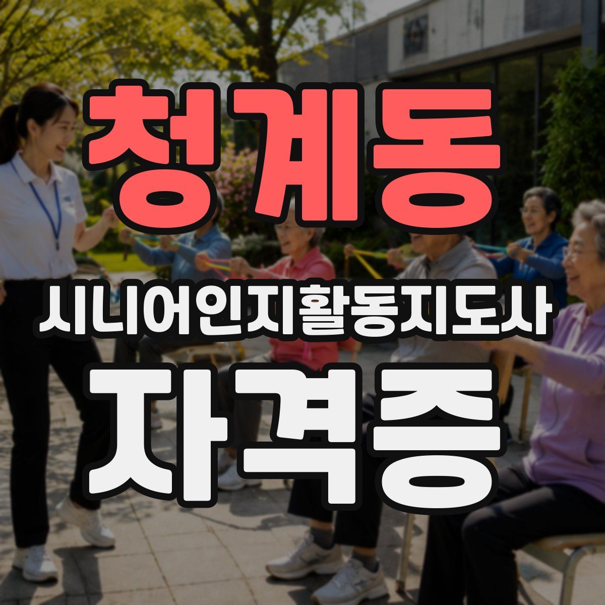 청계동 시니어인지활동지도사 자격증