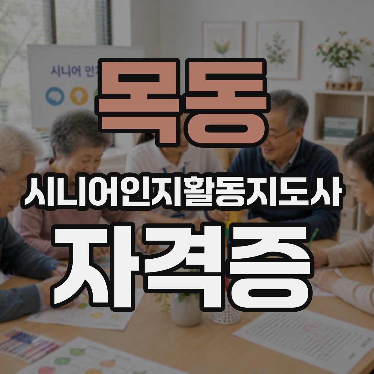 목동 시니어인지활동지도사 자격증