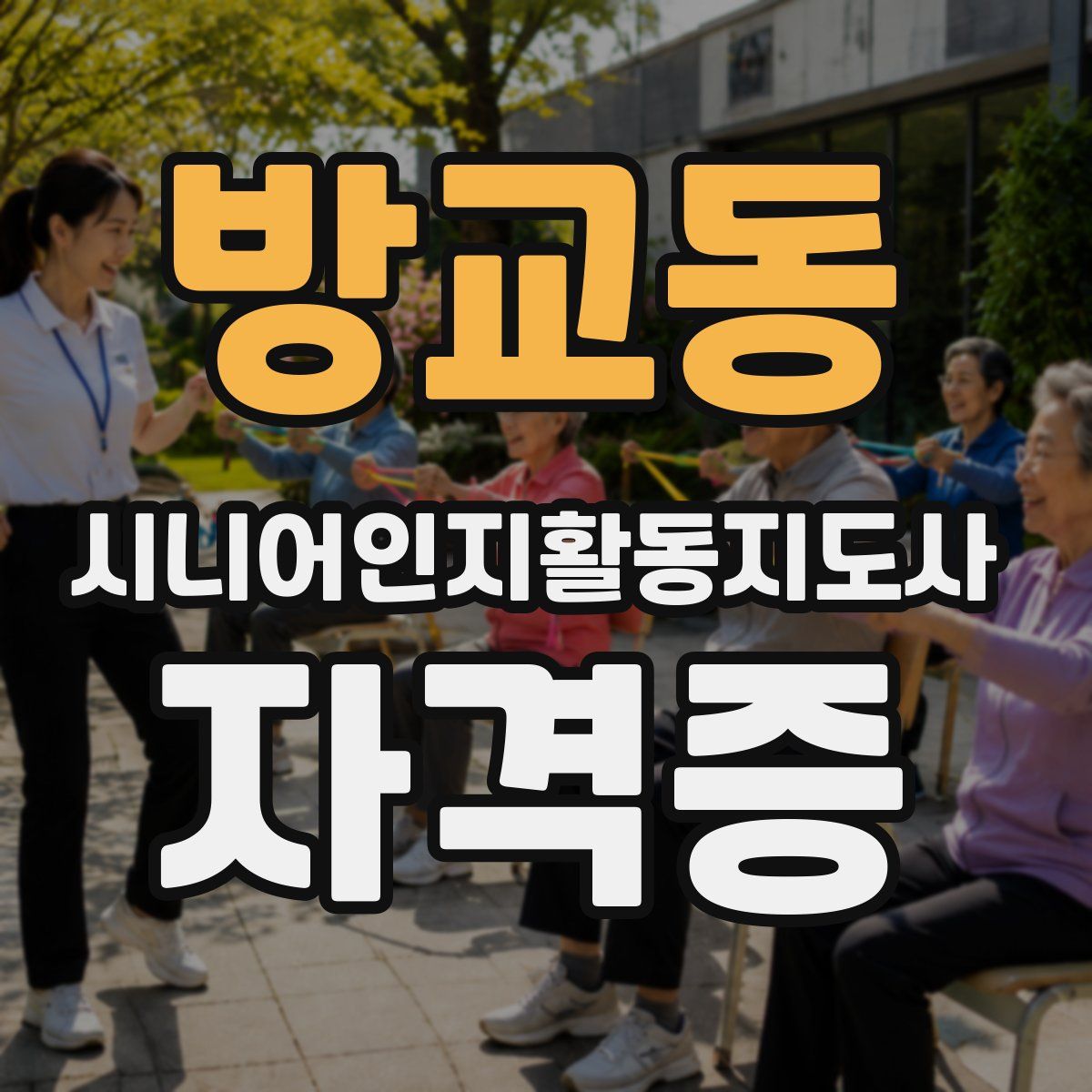 방교동 시니어인지활동지도사 자격증