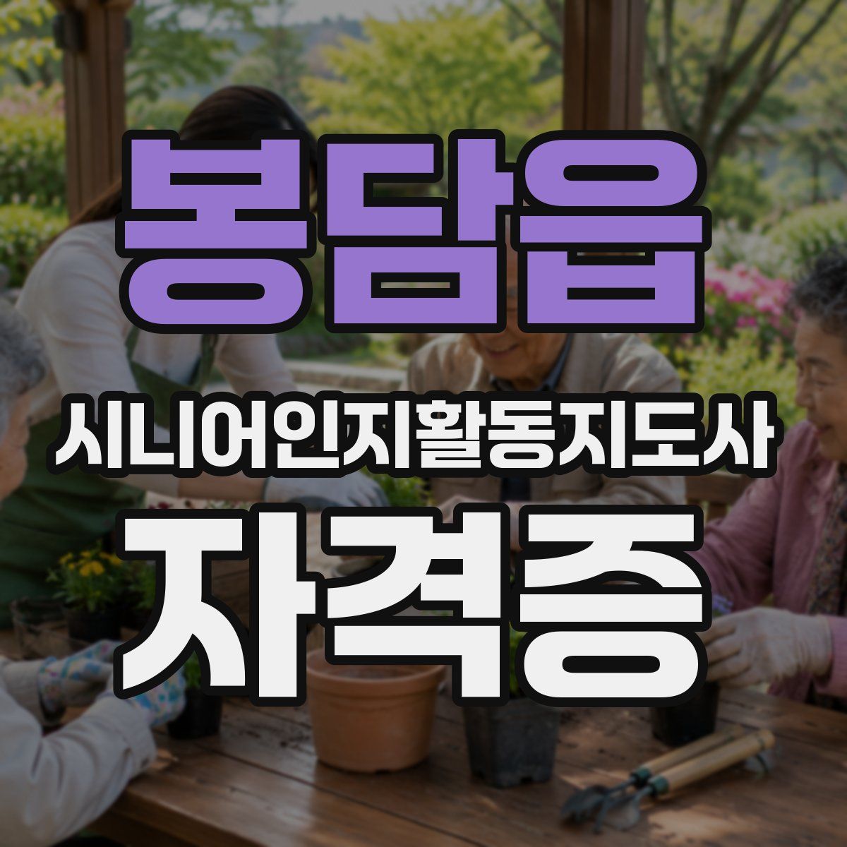 봉담읍 시니어인지활동지도사 자격증