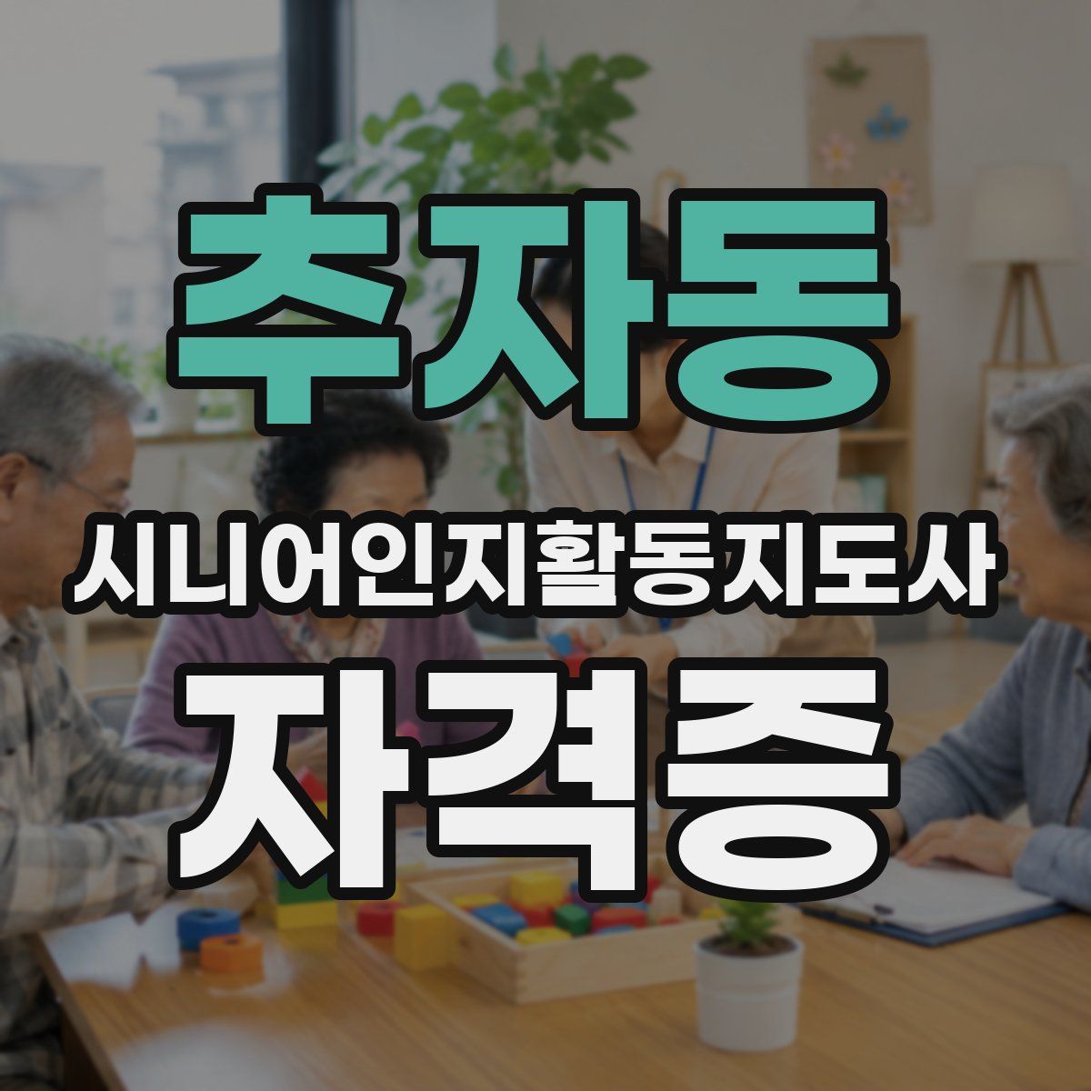 추자동 시니어인지활동지도사 자격증