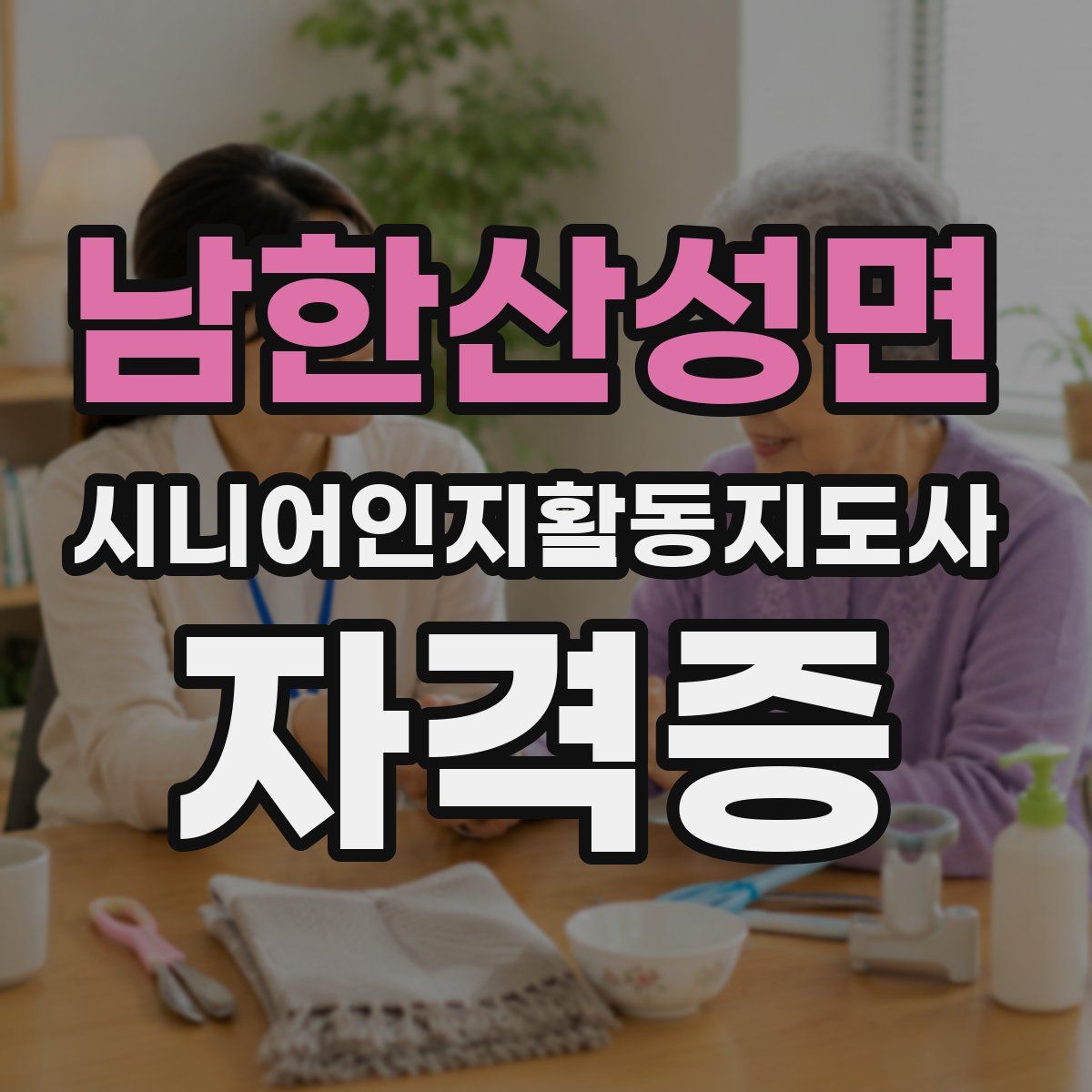 남한산성면 시니어인지활동지도사 자격증