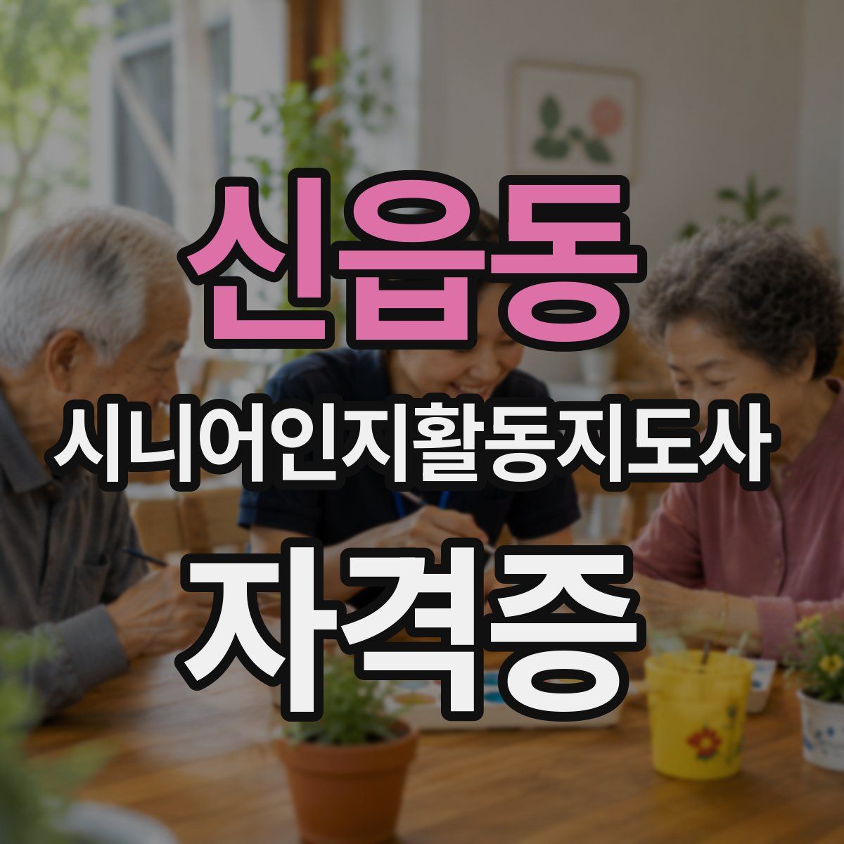 신읍동 시니어인지활동지도사 자격증