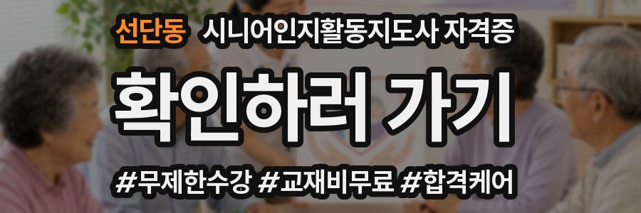 선단동 시니어인지활동지도사 자격증