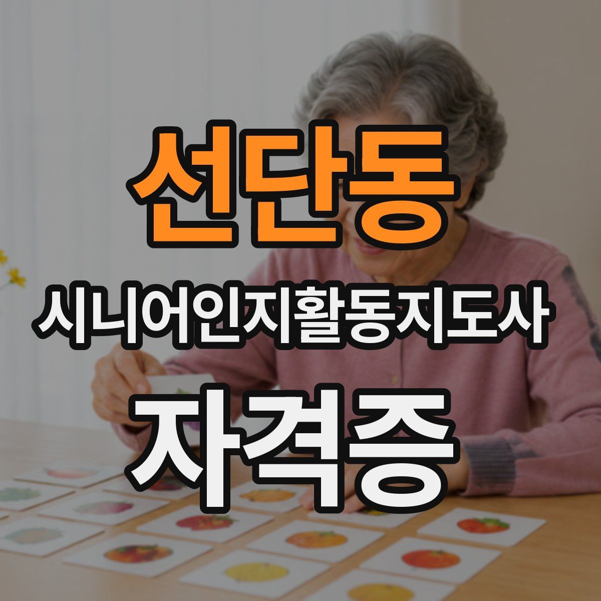 선단동 시니어인지활동지도사 자격증