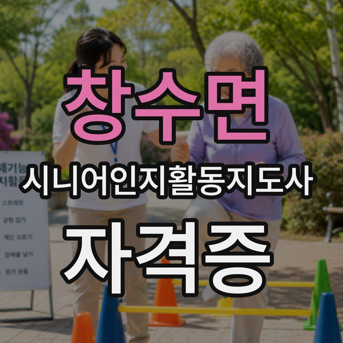 창수면 시니어인지활동지도사 자격증