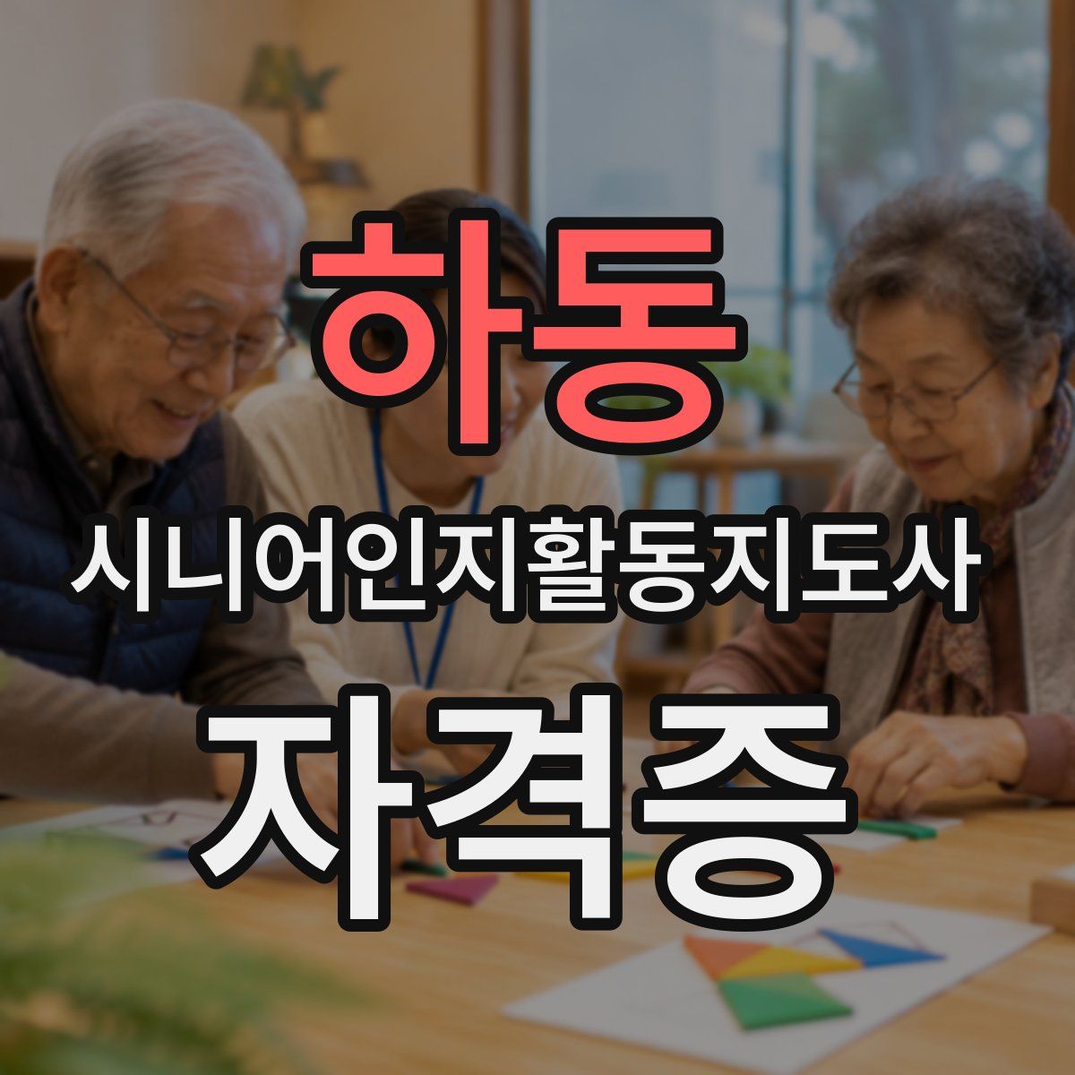 하동 시니어인지활동지도사 자격증