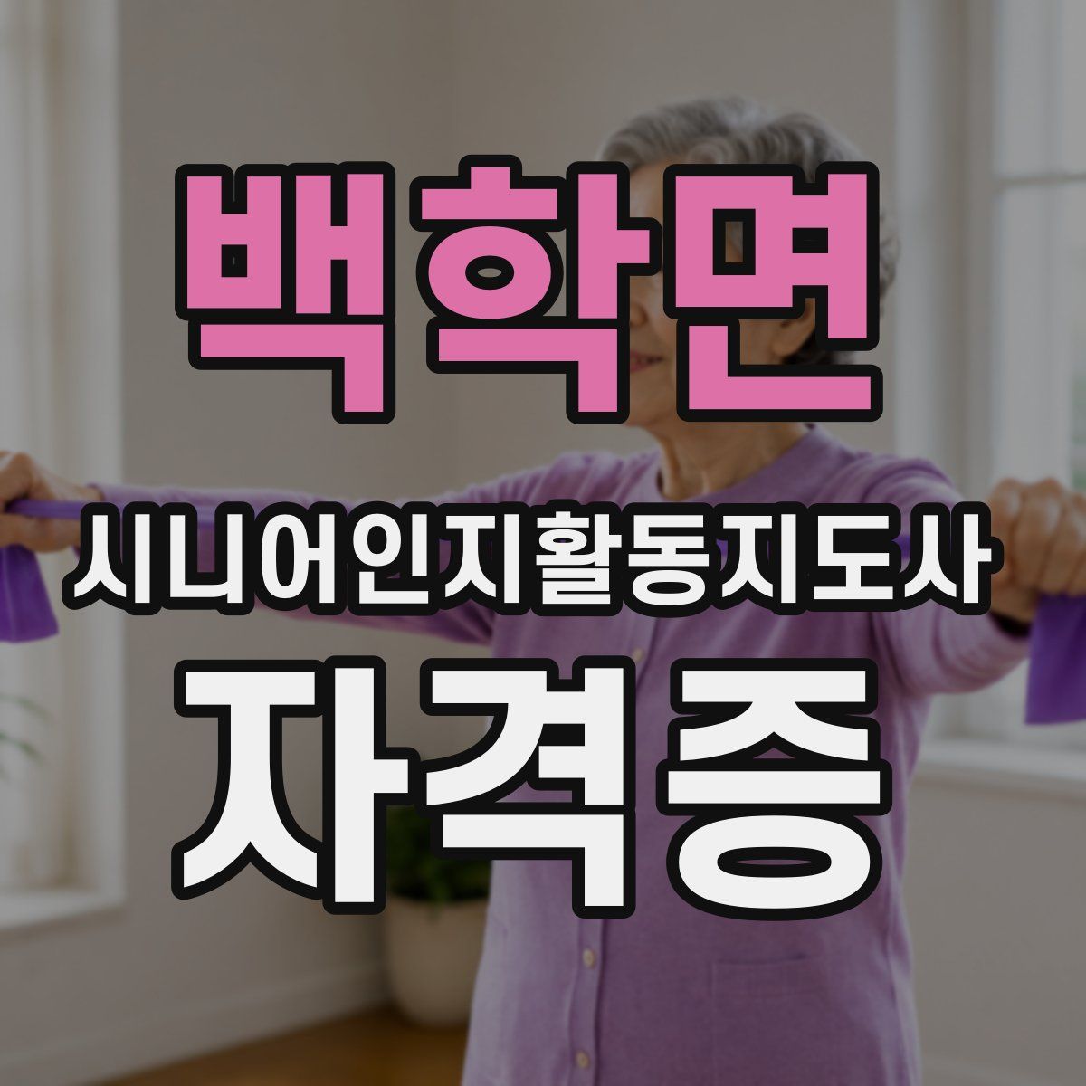 백학면 시니어인지활동지도사 자격증