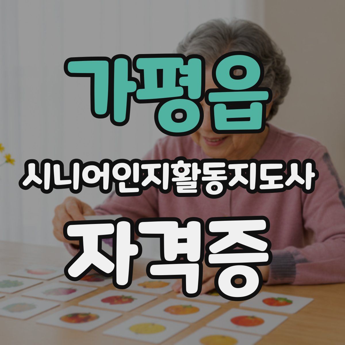 가평읍 시니어인지활동지도사 자격증