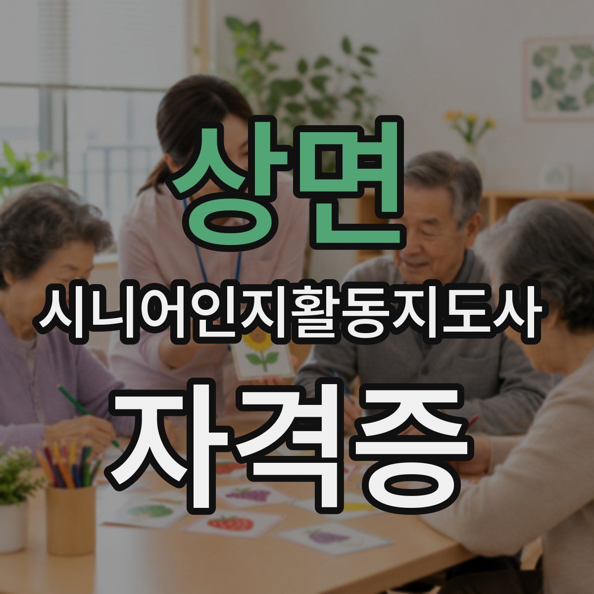 상면 시니어인지활동지도사 자격증